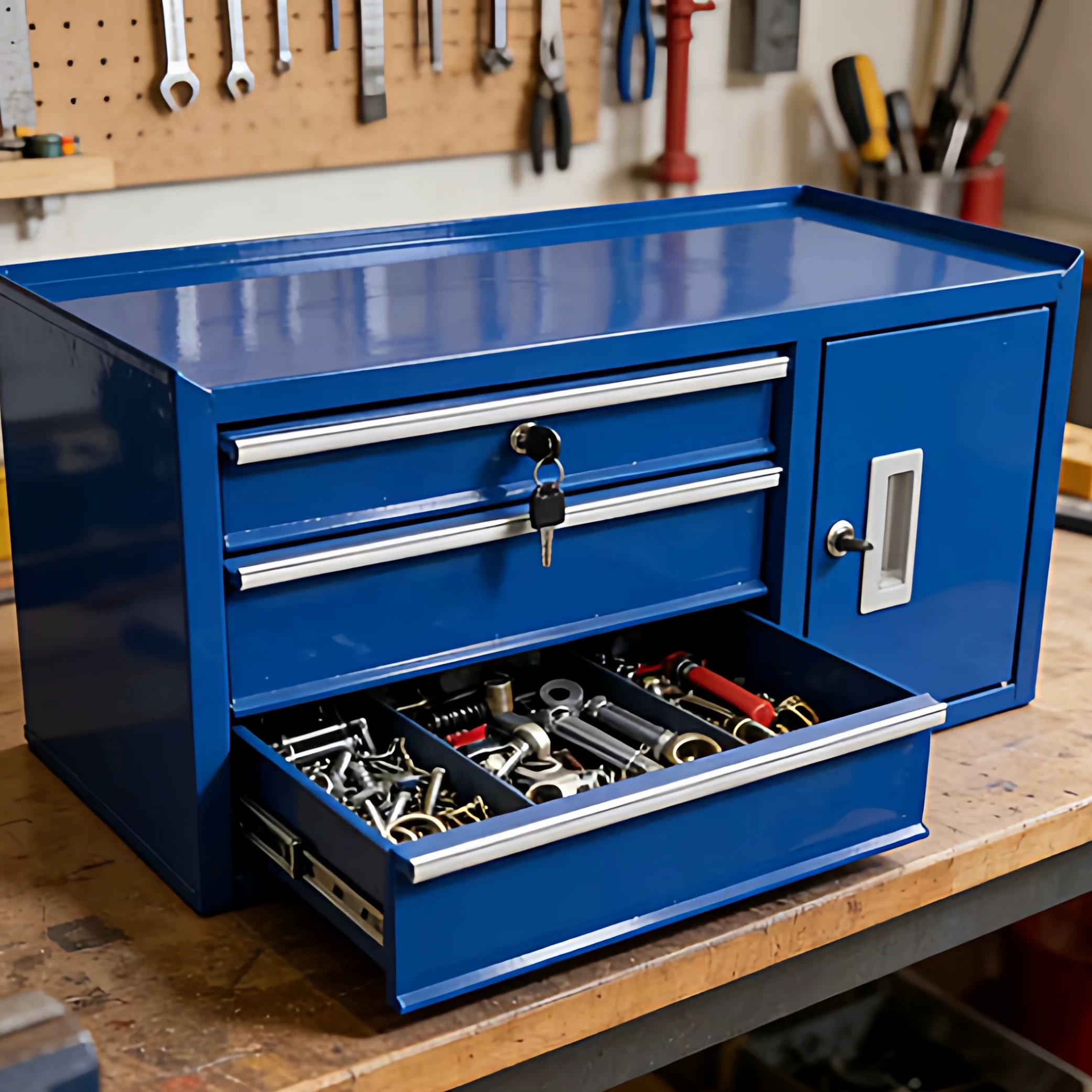 Workshop Tools Wood - Многофункциональный металлический настольный шкаф для инструментов,