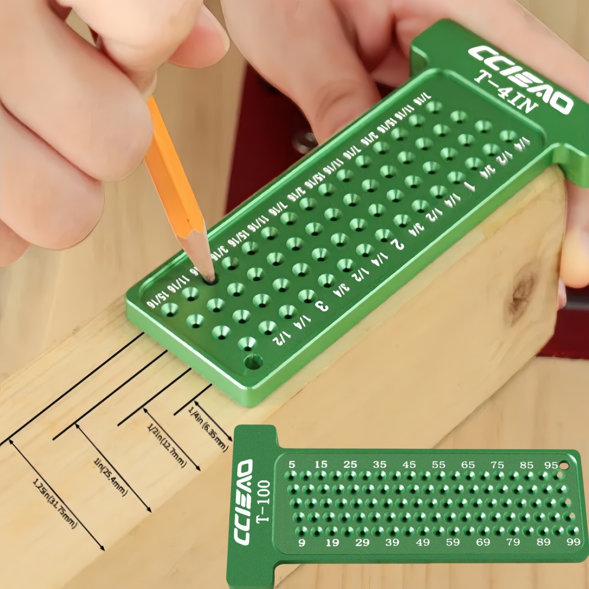 Workshop Measuring Tools - 4-дюймовый/100 мм деревообрабатывающий писец, метрический/дюймовый маркировочный